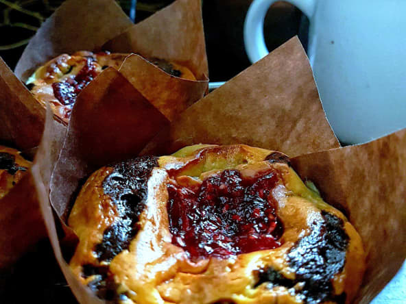 Cheesecake brownie muffins