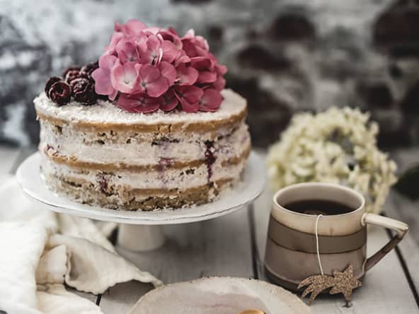 Naked Cake Vegan coco framboise