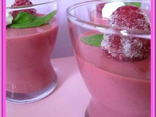 Mousse de framboises allégée