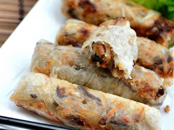 Nems au porc et aux crevettes bien croustillants