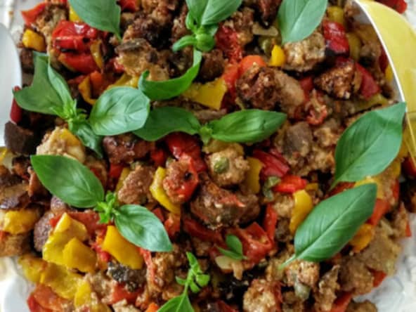 Salade de poivrons au four