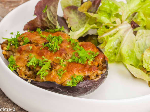 Aubergines farcies à la marocaine