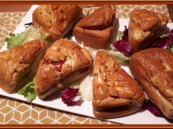 Minis cakes poivrons marinés et feta