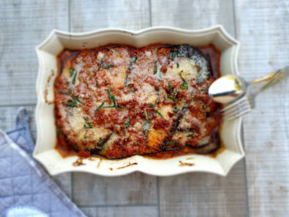 Aubergines gratinées à la parmigiana