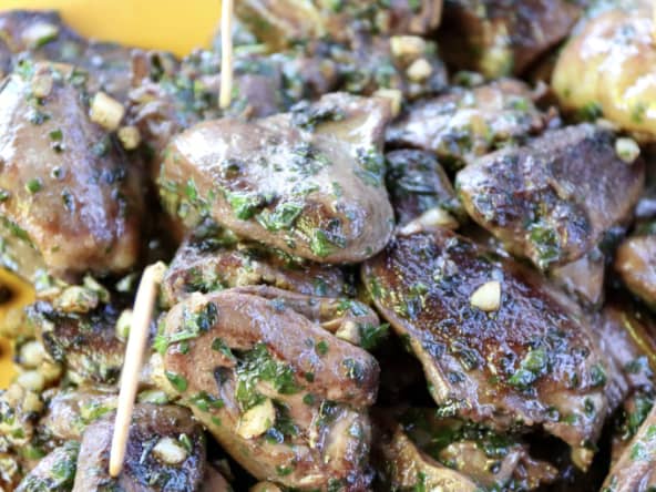 Cœur de canard à la plancha