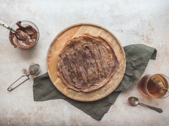 Crêpes au chocolat fines et moelleuses