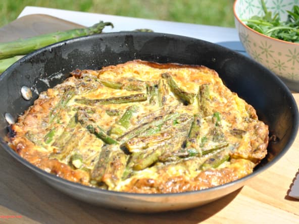Frittata aux asperges vertes et emmental