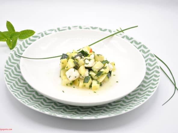 Tartare de courgettes et feta