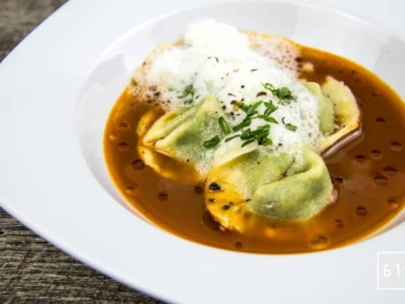 Ravioles aux fromages et aux herbes