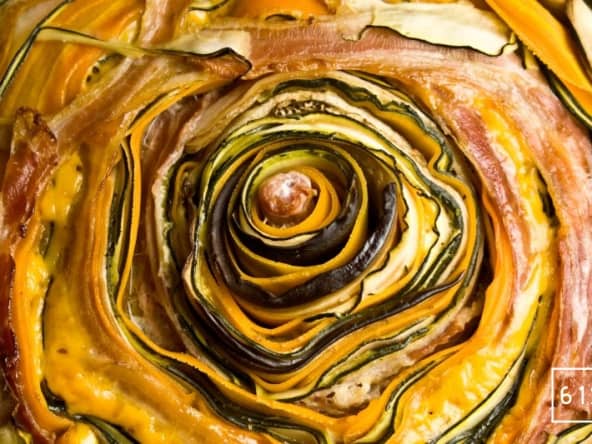 Tarte fleur de légumes en spirale