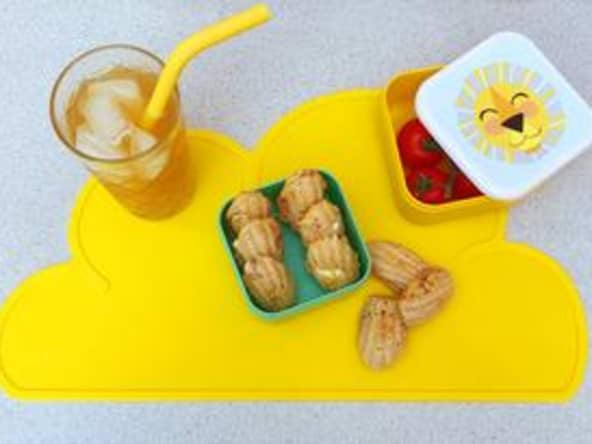 Recette pique-nique: les madeleines à la Vache qui rit et au bacon