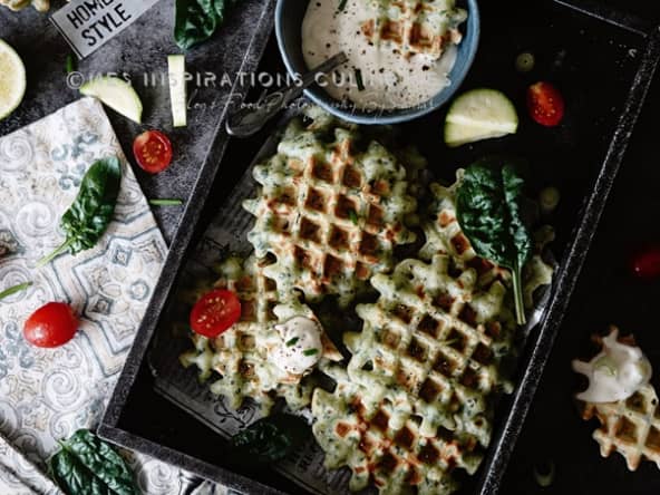  Gaufres salées a la courgette