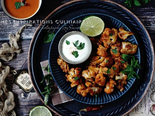 Chou fleur au four à la sauce piquante