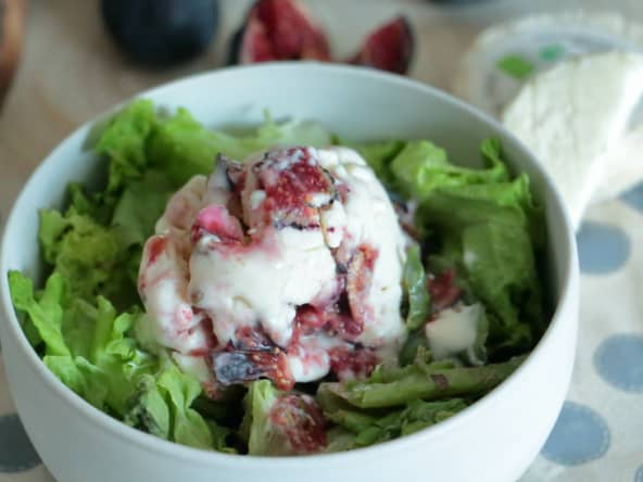 Glace au chèvre frais, figues et romarin à la sorbetière