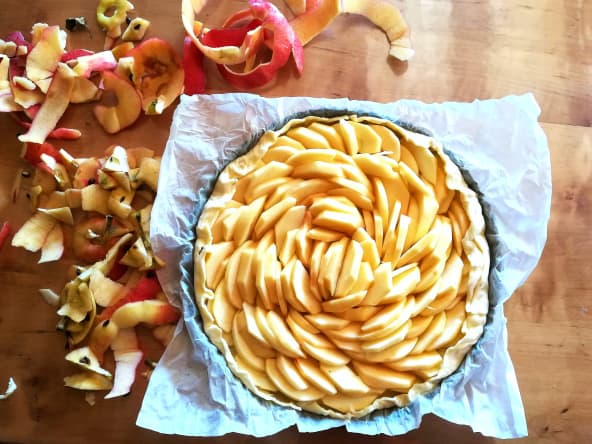 Tarte aux pommes traditionnelle et légère