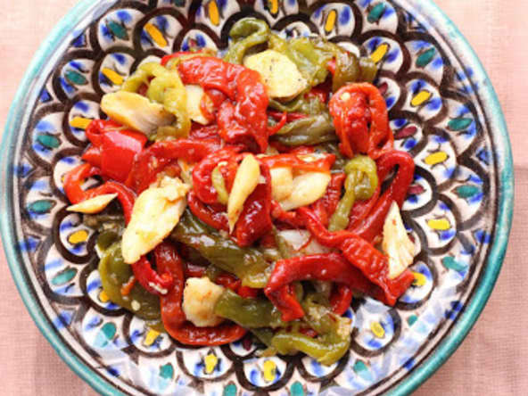 Salade de  morue aux poivrons