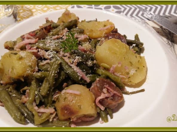 Poêlée de haricots verts et pommes de terre