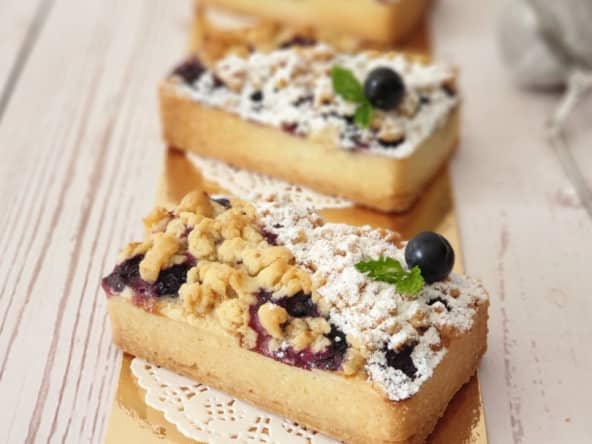 Tartelettes Noix de Coco Myrtille au Crumble