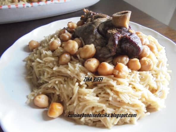 PLAT DE DOUAÏDA BÔNOISE  -VERMICELLE A L'AGNEAU