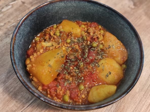 Kheema à l'agneau et petits pois
