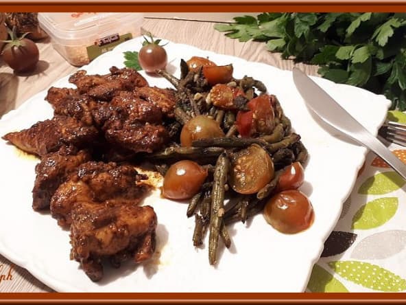 Poulet mariné au curcuma