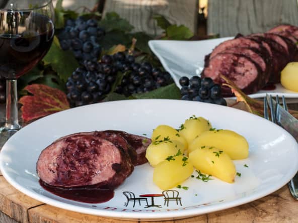 Saucisson vigneron au gène de raisin gamay du Beaujolais