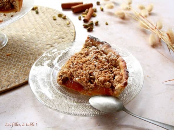 Tarte crumble aux prunes d’ente violettes