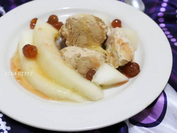 GLACE AU MELON ET DULCE DE LECHE ET ASTUCE POUR CONSERVER LE MELON 