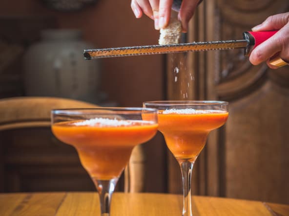 Gazpacho de tomates et mini-poivrons