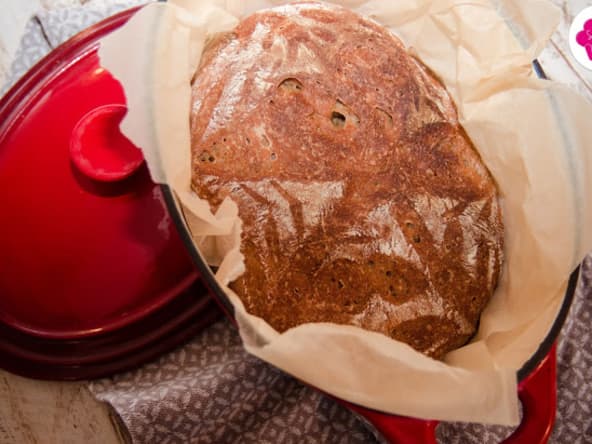 Pain de campagne en cocotte