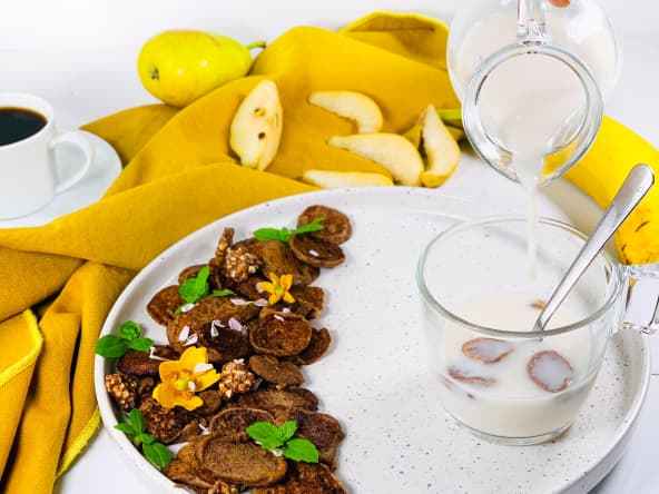 Mini pancakes vegan sans gluten et sans sucres