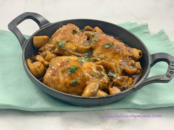 Hauts de cuisses de poulet façon chasseur