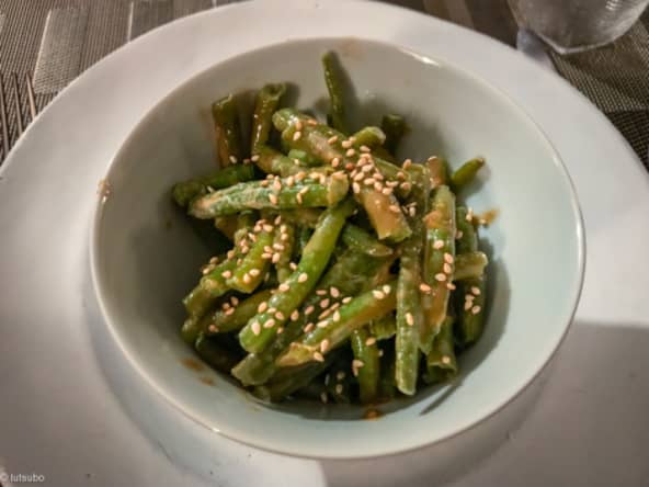Haricots verts assaisonnés au sésame