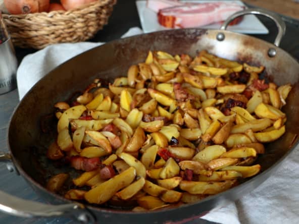 Pommes de terre rôties au lard fumé