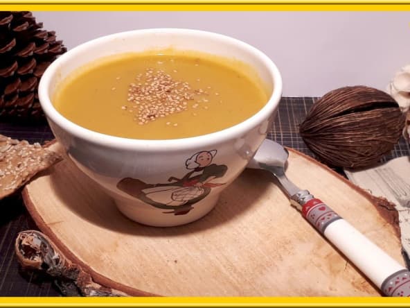Velouté de patate douce et lait de coco
