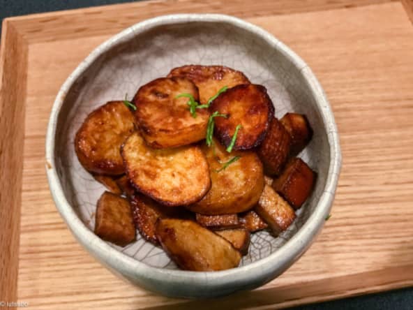 Pommes de terre et tofu fumé teriyaki