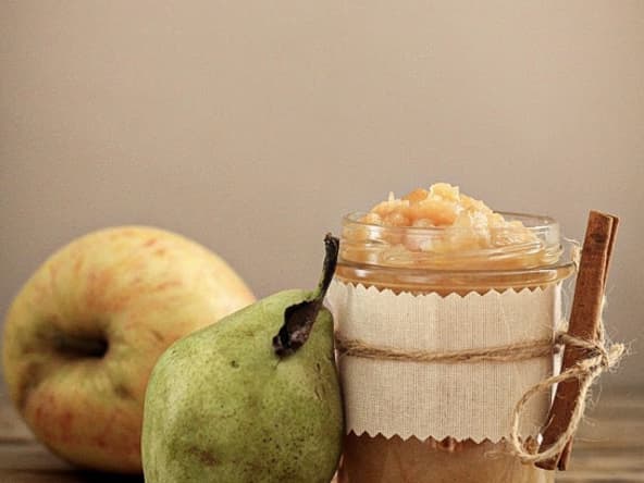 Compote de pomme et poire au four