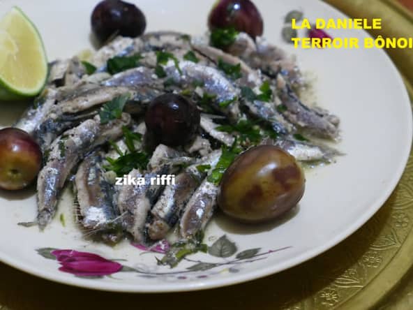 Sardines en sauce blanche à l'ail citron et persil