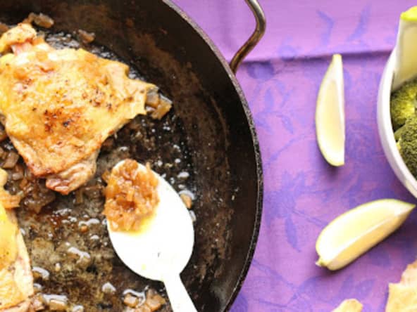 Hauts de cuisses de poulet au citron confit