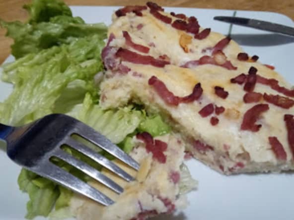 La fougasse aux oignons et lardons