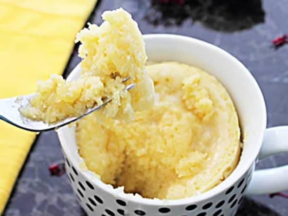 Mug cake au citron au four micro-ondes