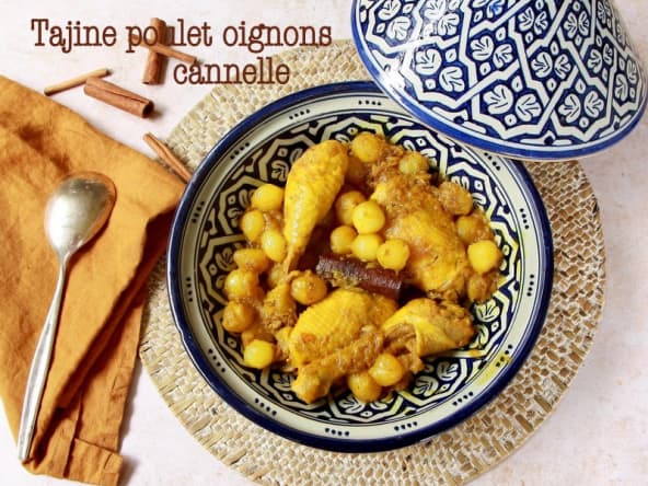 Tajine poulet, oignons et cannelle