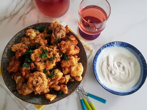 Beignets de champignons de Paris au persil