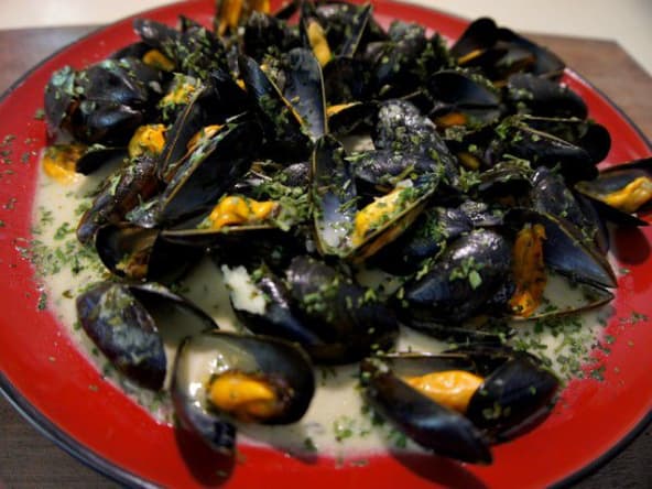 Moules sauce au Roquefort