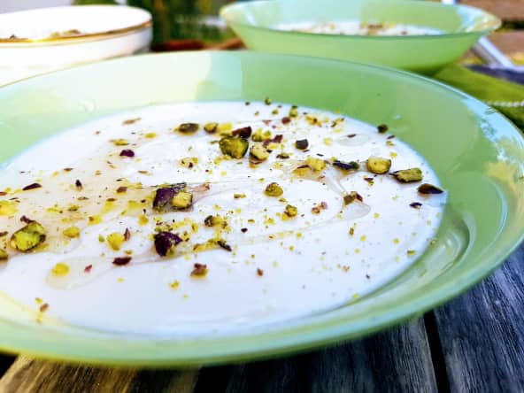 Délice de Tunis à l'eau de fleur d'oranger, panna cotta