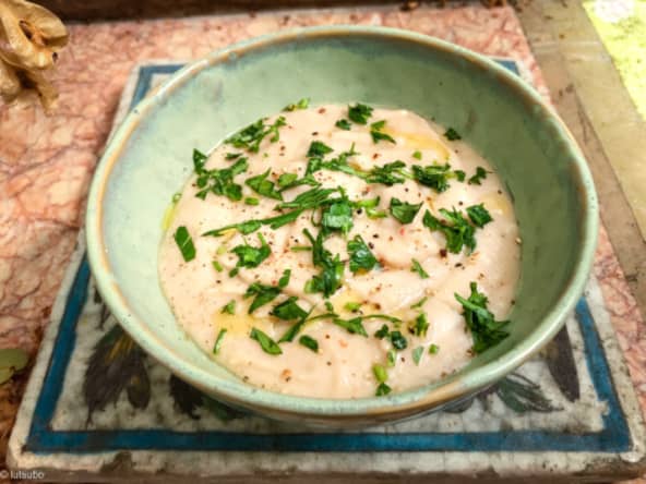 Purée froide de haricots