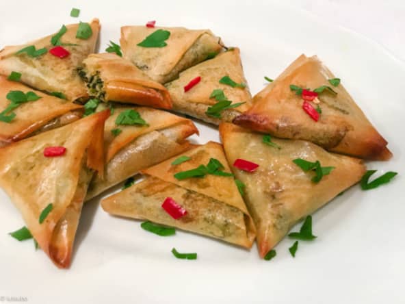 Samosas aux fanes de navet et patate douce