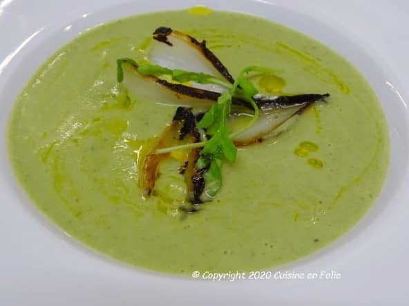 Velouté réconfortant de salade romaine à l'oignon doux des Cévennes