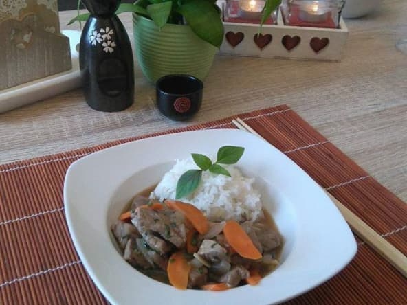 Boeuf au basilic thaï et gingembre