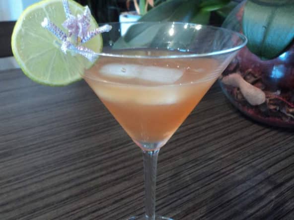 Cocktail Rio Chavon, rhum blanc, Malibu, amaretto